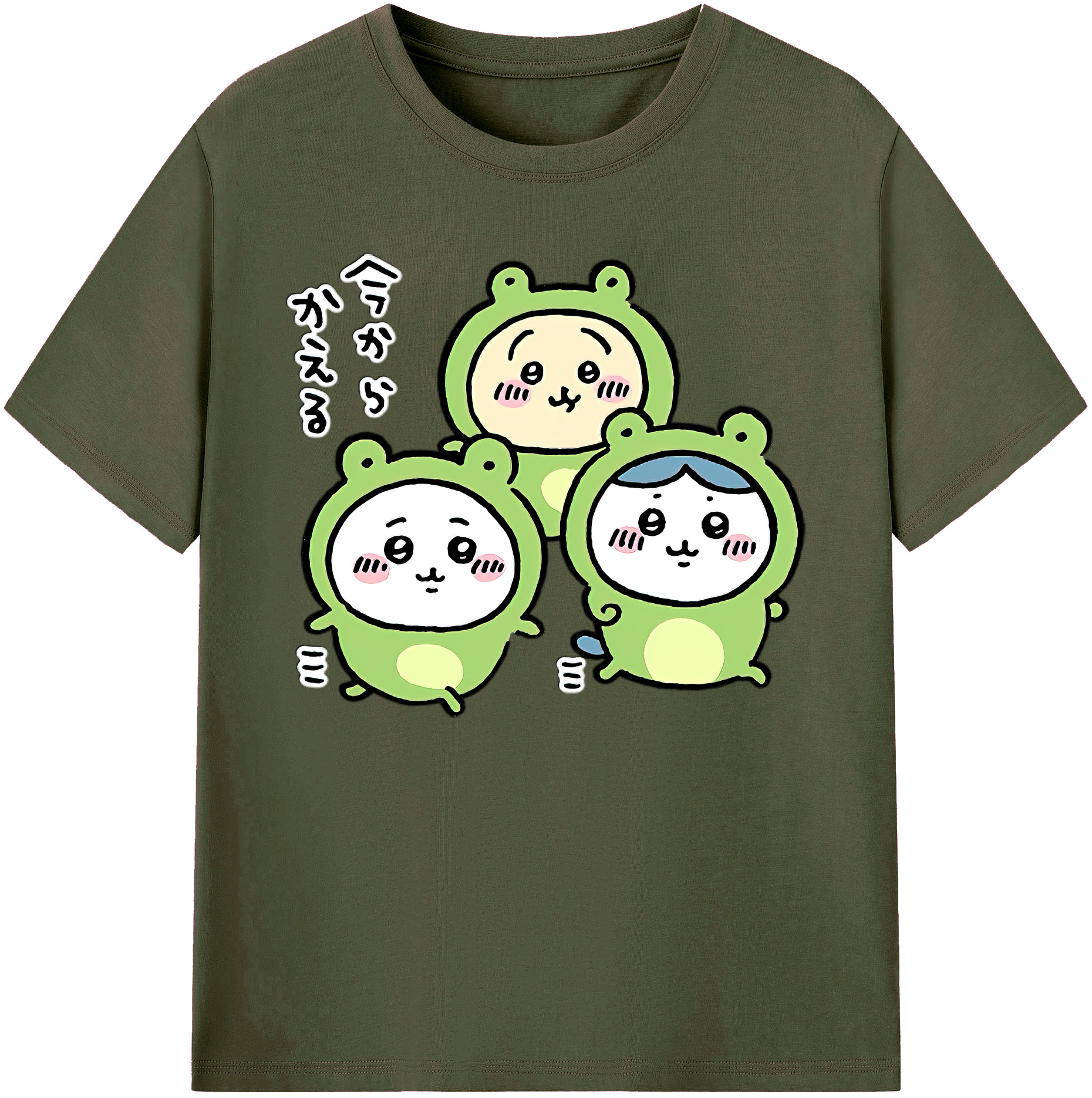 （画像用） ちいかわ ハチワレ Chii-kawa hachiware 綿100％ メンズ半袖Tシャツ｜肌触りやわらか＆通気性